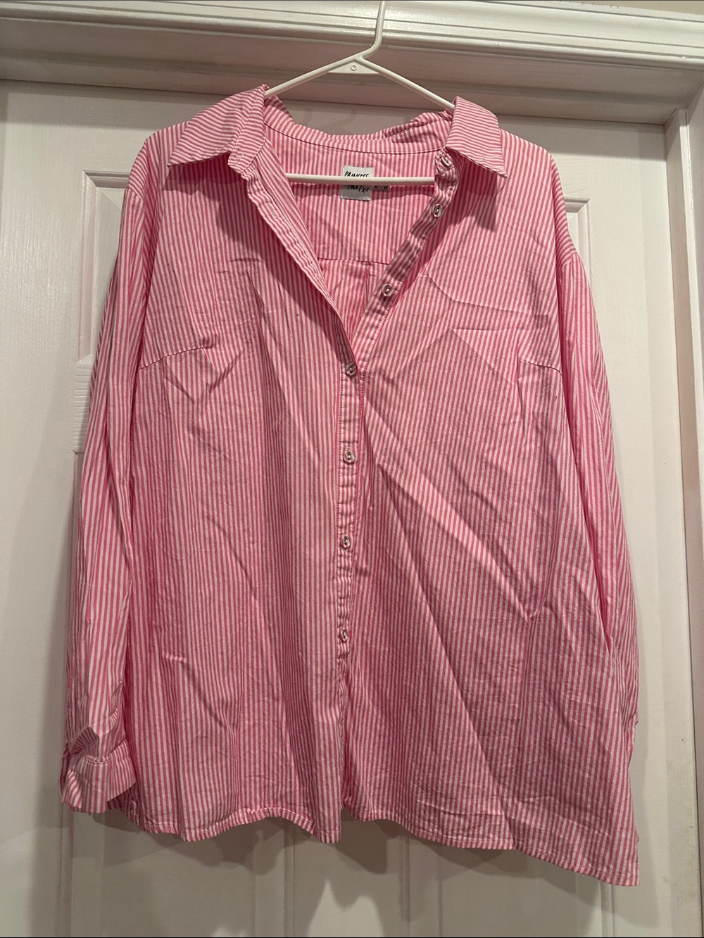Princess Polly Pink Stripe Button-Up Shirt